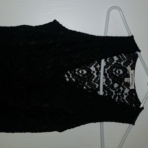 Black lace mini dress